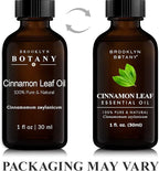 Brooklyn Botany Cinnamon Leaf Essential Oil - 100% Pure and Natural - Premium Grade Oil with Dropper - for Aromatherapy and Diffuser - 1 Fl Oz