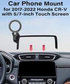 Car Phone Holder for 2017-2022 Honda CR-V Accessories Apply to 5/7 Inch Touch Screen Fixed Clip Magnetic Cell Phone Mount Hands-Free 360 Degree Rotation