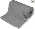 wuyaoyao 50PCS Microfiber Cleaning Cloth Roll, 10"×10" Tear Away Microfiber Towels, Reusable Washable Cloth Paper Towels, Multi-Purpose Cleaning Rags for Car Home Kitchen Garage Shop (Gray)