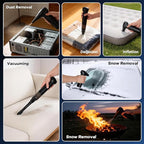 Compressed Air Duster, 2-in-1 Air Duster & Vacuum with 130000RPM Brushless Motor, 150W Electric Air Duster Rechargeable, 3-Gear Adjustable Air Blower for Keyboard,Computer,Car,Home,Outdoor Cleaning