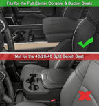 PIMCAR Compatible with 2019-2026 Dodge RAM 1500 2500 3500 Center Console Organizer ABS Plastic Material Interior Accessories Armrest Box Insert Tray (Red Trim)