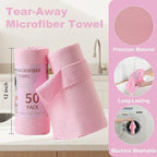 Jessy Home 2 Roll Reusable Paper Towels,100 Sheets Tear Away Microfiber Cleaning Cloth, Lint Free Cleaning Rags for Kitchen, Dishcloth,Household Cleaning Supplies