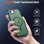 SUPFINE Magnetic for iPhone 17e Case/iPhone 16e Case (Compatible with MagSafe)(Military Grade Drop Protection) Slim Translucent Matte Shockproof with Anti-Fingerprint Phone Case,Forest Green