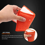 SPTA Car Interior Scrubbing Sponge, 8Pcs Scrub Ninja, Microfiber Car Wax Applicator, Car Wash Sponges for Car, Boat, Wood, Marble and Motorcycle, 6in x 3.3in x 0.8in