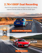 Vantrue S1 Pro AI Dash Cam Front and Rear, Dual 1440P Dash Camera w/2.7K, STARVIS 2, HDR Night Vision, 5G WiFi, 60FPS, GPS, Voice Control,24/7 Parking Mode, Support 1TB Max