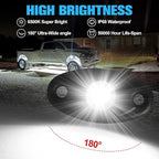 12pods White Rock Lights Dc 12v 6000k Aluminum Alloy Pure White Led Rock Lights with Switch Wiring Harness Kit Ip68 Waterproof for Trucks Pickup Off-Road Cars SUV Utv ATV Rv RZR Underglow Lights