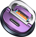 【Upgraded】 125W USB C Car Charger Super Fast Charging for iPhone 16, [PD65W & QC60W][All Metal] MRGLAS Cigarette Lighter Car Charger,Dual Port for iPhone 16 15 Pro iPad Samsung S25/S24 MacBook-Purple