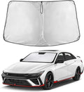 EcoNour Windshield Sunshade Compatible for Hyundai Elantra 2021-2024 2025 2026, Sun Visor for Front Windshield & Window Sun Shade Cover, UV Heat Blocker & Protector, Car Accessories