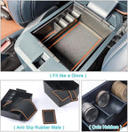 CDEFG for 2022-2026 Maverick Truck Center Console Organizer Tray 2022-2026 Maverick Armrest Trays Storage Box Coin Holder 2022-2025 2026 Maverick Truck Accessories, 2-Pack(Orange Trim)
