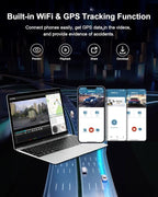 JOMISE 4K Dash Cam Front and Rear, 3.16” IPS Touch Screen, 64GB Card Included, Dual Dash Camera for Cars, Built-in GPS Wi-Fi, UHD 2160P Night Vision, WDR, 24H Parking Monitor (J6)