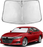 EcoNour Windshield Sunshade Compatible for Honda Accord 2018-2020 2021 2022, Sun Visor for Front Windshield & Window Sun Shade Cover, UV Heat Blocker & Protector, Car Accessories