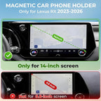 Car Phone Holder for Lexus RX RX350/RX350h/RX500h 2026 2025 2024 2023 (Only for 14-Inch Screen) 360° Rotation Magnetic Cell Phone Mount, Compatible with Magsafe, Does Not Affect Air Vent