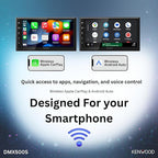 KENWOOD DMX500S 6.8" Capacitive Touchscreen Digital Multimedia Receiver – Wireless Apple CarPlay, Android Auto, Bluetooth