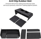 2pcs Center Console Organizer Armrest Tray Insert Storage Box for Honda CRV 2023-2026, Center Console Organizer Combo for 2023+ CR-V Hybrid Accessories, ABS Plastic, Black
