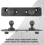 Bulletpoint Dash Mount Cell Phone Holder Compatible with 2013-2018 RAM Truck & 2019+ RAM 1500 Classic 20mm Ball Mount - Compatible with iPhone and Android Smartphones (Dual Ball with 1 Phone Holder)