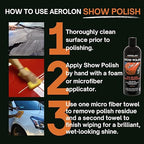 Show Polish: High Gloss Polish and Base Coat Sealer, Liquid Car Wax Shine with Polymer Paint Sealant Protection, Base Coat Sealant, All-in-One Polish and Protectant