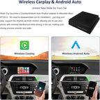 Road Top Wireless CarPlay & Android Auto Adapter for Mercedes-Benz C/E/GLK/ML/CLA/GLA 2012-2015 NTG4.5 System, Plug & Play Retrofit Module, Bluetooth, Siri, Mirror Link, Backup Camera Support