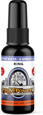 BluntPower (King, 1 Pack) Concentrated Air Freshener for Room and Car - Oil-Based Diffuser Spray Bottle - Long-Lasting Bathroom, Car Freshener, & Odor Eliminator