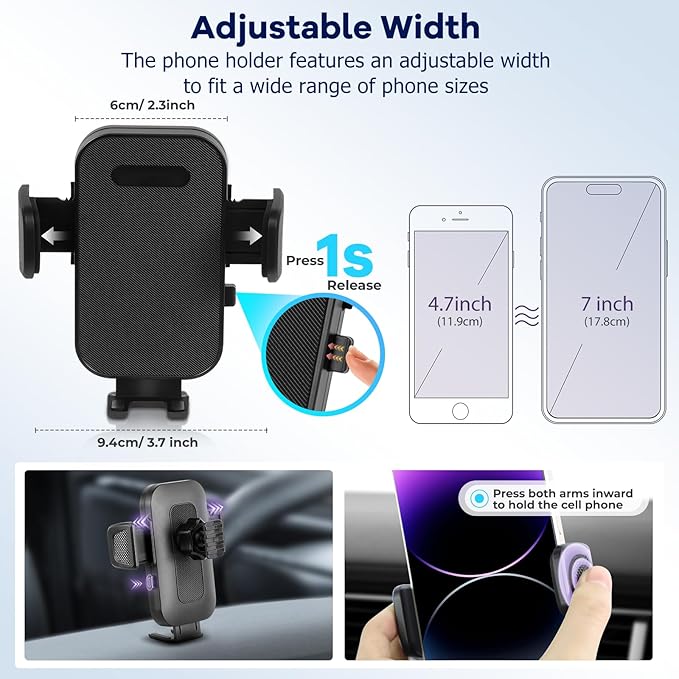Car Phone Holder Fit for CLA 2015-2019/GLA 2016-2020/A-Class 2017-2019 Accessories -Cell Phone Mount for CLA/GLA 8 inch Touchscreen Hands-Free 360° Rotation