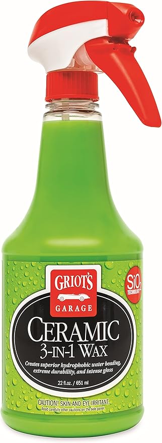 Griot's Garage 10978 3-in-1 Ceramic Wax 22oz & 10956 Interior Cleaner 22oz