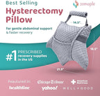 Zomaple Recovery Hysterectomy Pillow with Strap, Gel Pack & Lumbar Support – Post Abdominal Surgery Must Haves – Ideal for C-Section, Laparoscopic & Hernia Healing Comfort
