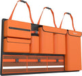 SugarFox Backseat Hanging Trunk Organizer for SUVs, Cars, Trucks & MPVs | Multi-Pocket Storage with Anti-Slip Straps | Space-Saving Auto Accessory for Men & Women | Orange, 37.8" x 18.1" - K230