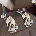 CoBak Purse Hook for Car - Universal Premium Stitched Leather and Aluminum-Magnesium Alloy Double Car Seat Back Storage Hook for Purses, Handbags, Bags (2 Pack),Brown