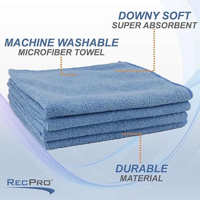 RecPro RV Interior Cleaner | RV Furniture, Carpet Cleaner, Seat Cleaner, Fabric Cleaner | Cleans Carpets, Seats, Leather, Upholstery and Vinyl (Interior Cleaner w/ 4pk Microfiber Towels)