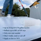100% Silicone Roof Coating for RVs, Campers & Flat Roofs - Waterproof Seal for Leaks, Cracks & Seams - Ponding Water Resistant - 4.75 Gallon Light Gray