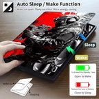 Case for Kindle Scribe,PU Leather Cute Slim Folio Adjustable Stand Cover with Auto Wake/Sleep for Amazon Kindle Scribe Cover 10.2 Inch (2024/2022 Release),Red Black Soldier