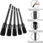 HMPLL 10pcs Detailing Brush Set, Multi-Purpose Car Detailing Brushes for Cleaning Car Interior, Exterior, Engine, Leather, Including 5 car Cleaning Brush, 3 Wire Brush, 2 Air Vent Brush,Black