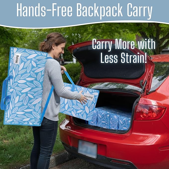VENO 2 Pack Heavy Duty Moving Bags with Backpack Straps, Zippers & Handles, Extra Large Packing Bags for College Dorm Essentials, Moving Supplies Alternative to Cardboard Moving Boxes