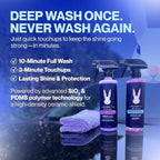 Bunny Buffer Bundle, Waterless SiO2 Ceramic Car Wash & Protect Kit with Auto Body Clean and Protect Spray, Glass Cleaner, & 4 Microfiber Towels, Spray and Wipe Car Detailing Kit, 6 Piece Set