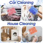 MAQUITA Microfiber Car Wash Mitt, 10Pcs Car Sponge Glove Wrapped in Soft, Plush Fiber Cloth Material, Safe Washing with Any Car Soap, Bucket for Cars Motorcycles Suvs Trucks Boats