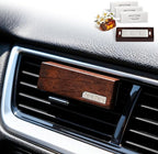 4 Packs Amber Vanilla Scented Natural Wood Vent Clips,【Ease Your First Breath】 Odor Refresh Car Scents Air Freshener Refills, Long Lasting Fragrance Diffuser, SUV Essentials Gift for Women