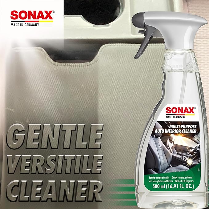 SONAX Multi-Purpose Interior Cleaner 321200 | Powerful Stain Remover & Deodorizer for Fabric, Upholstery, Carpet, Door Panels & Headliners | Eliminates Odors, Freshens Car, RV & Home Interiors | 500ml