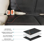 MORROLS Car Seat Protector for Child, Baby, Pets -1 Pack car seat Cover with Thick Padding- Waterproof Universal Size with Mesh Pockets (Black)