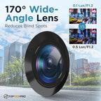Backup Camera for Car AHD 3-in-1 Night Vision Reverse Camera for Cars & Trucks, Waterproof Front View/Rear View Camera, Universal Back up Camera for RV, SUV, Pickup
