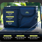 Auto Joe Collapsible Car Trunk Organizer, Storage Caddy with Adjustable Straps, Black - Portable Organization for Automotive Accessories, Cargo, Gear, and Essentials, ATJ-CTSO-BLK