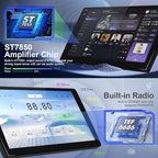 8 Core 6+128 GB Music Host with Qualcomm Android 13 Double Din Octa Core Car Stereo for Honda Civic 2016-2020 with 9 Inch Touchscreen Radio Built-in ST7850 AMP FM/AM/RDS Wireless CarPlay/Android Auto