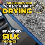 SHSCLY Professional Car Drying Towel – 2-Pack XL Microfiber Towels for Cars, Trucks & SUVs, No Drag, Paint-Safe, Controlled Streak-Free Drying, Lightweight Feel When Wet, Soft & Absorbent, 29" × 33"
