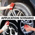 2PCS Tire Dressing Applicator, Car Tire Applicator Dressing Shine Sponge, Reusable Tire Dressing Applicator Pads with Lid, Wheel Applicator Foam for Car Detailing Cleaning (Red)