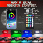 20 Pods Alloy RGBW LED Rock Lights for ATV UTV Golf Cart RZR Semi Truck RV Offroad SUV Cars, Upgraded RGB Waterproof Multicolor Neon Underglow Light with APP/RF Remote Music Mode, Underbody Lighting