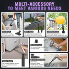 Car Vacuum Portable Cordless 18000PA High Power Mini Vacuum Cleaner Hand Vacuum Cordless Rechargeable, with with Brushless Motor for Car Detailing Keyboard Cleaner Home Cleaning(Purple)