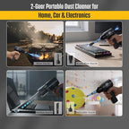 Handheld Car Vacuum Cleaner & Air Blower Cordless – Mini Powerful 12000Pa Suction, Portable Small Hoover, HEPA, Accessories for Interior, PC, Home & Kitchen