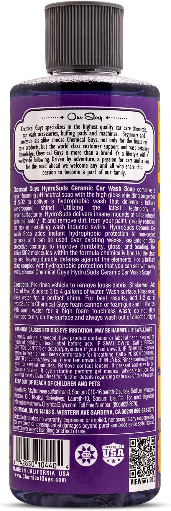 Chemical Guys CWS21216BK Car Wash Detailing Bucket, Mitt & Accessories Bundle (6 Items) Featuring HydroSuds Ceramic SiO2 Shine High Foaming Car Wash Soap, 16 oz - for Cars, Trucks, SUVs, RVs & More