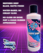 Winter White Happy Shine Matte Tire Dressing, Professional Grade, Satin Black Finish, UV Protection, Made in The USA-16oz - 2pk