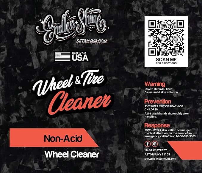 Endless Shine Detailing Wheel Cleaner - Non Acid Wheel Cleaner for BMW, Mercedes and Audi - Heavy Brake Dust Cleaner (16, Ounces)