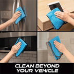 VIKING Glass Microfiber Cleaning Cloth for Car and Home 2 Pack, Glass Towels for Mirror, and Picture Frames, and Car Detailing Kit, 16 inch x 16 inch, Blue