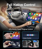 Wireless CarPlay Adapter for Apple iPhone & Android Auto - 2-in-1 Fast & Stable Mini CarPlay Adapter Convert Wired to Wireless, Plug & Play, Auto-Connect, No Delay, BT 5.4, 2.4G/5G WiFi